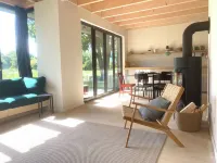 Bright vacation home on Lake Zenssee with fireplace and terrace Hotels in Lychen