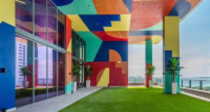 다운타운 마이애미 2베드룸, 스카이라인 베이 뷰 발코니 코너 스위트 럭스 패드