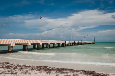 Beachfront Palapa in El Cuyo, Best Views