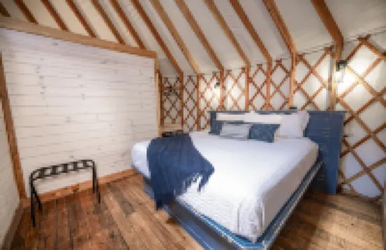 Hoot Owl Yurt/Cold A/C! Hot Tub/Medina River/Close to Downtown/RiverYurtVillage