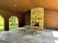 Authentic Hemlock Log Cabin 4 Bedroom Ski Chalet On Lake And Next To Ski Slopes