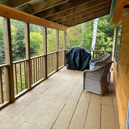 Snowmobilers private cabin, on the trails
