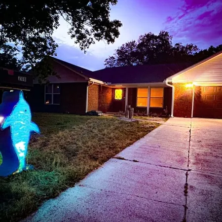Private 4 bedroom house near the beach with pool, hot tub, fire pit, game room.