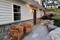 New Waterfront Creekside Cottage w/ Private Pool, Firepit, Paddle Boat, Fishing