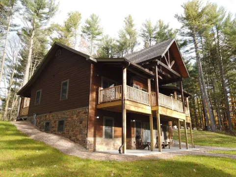 Adirondack River Lodge/ Spectacular Waterfalls/ Natural swimming pools.