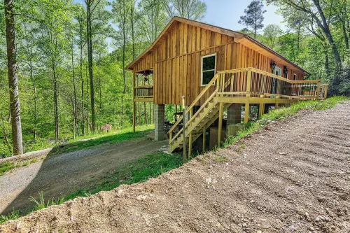 River cabin on 45 acres of private mountain land PET FRIENDLY