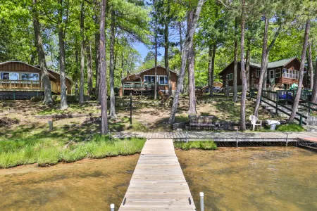 Serene Retreat- Lakefront, Fireplace, Deck, Snowmobiling