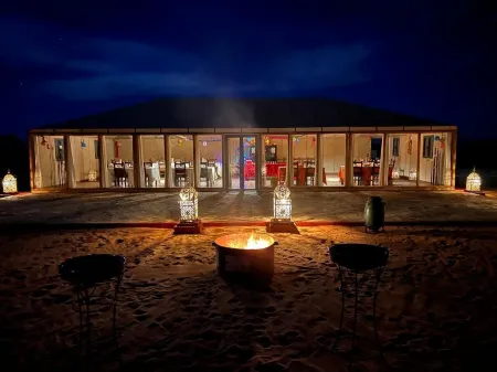 private tent with bathroom