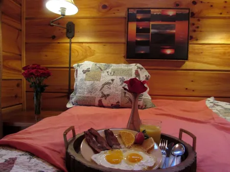 Sundance Pet friendly log cabin with hot tub wifi gas grill waterfall hiking