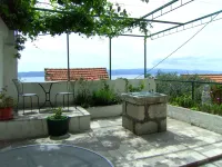 newly renovated house, fantastic terrace with view of the sea