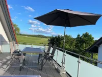 Modern and bright vacation apartment with Hutewald view