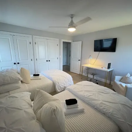 Brand new house with water views just steps from beach!