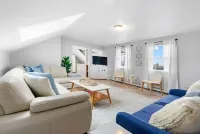 FULLY RENOVATED apt w/water views and deck near beach& marina