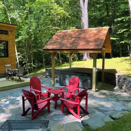 Escape to this private and peaceful tiny home with hot tub in Sharon, VT!