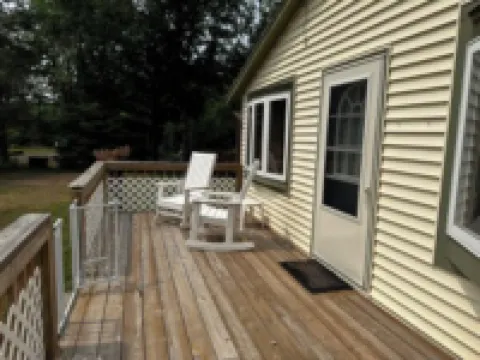 Cute Cabin on Big Pine Lake with a Large Fenced Yard and Lake Access