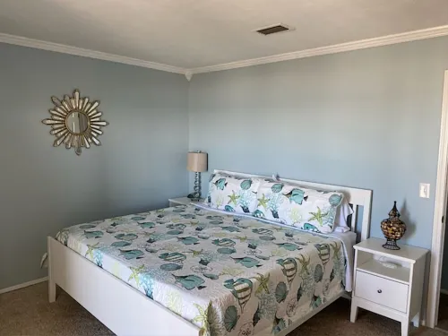 Freshly updated beachfront condo with stunning views.  Sleeps 4.  Onsite Pool.