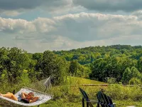 Hobbit Inspired Luxury Cabin Hot Tub Firepit Luxury Pet Friendly Sauna Hammock Hotels in Swan Township