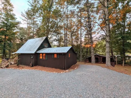 HOT TUB! Nature Delight! 2 Acre Cabin Hot Tub- Creek & Dog Friendly Fast WIFI!