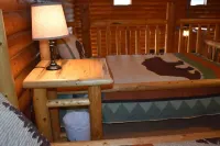 Modern log cabin with a cozy feel along the Clearwater River