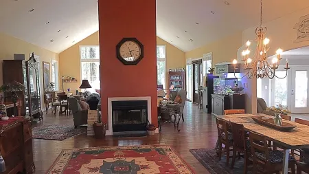 Queen Bed in Farmhouse on rural sheep and goat farm