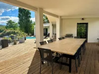 Villa Sud Ardèche Les Vans Haut Standing south facing, private pool, garden with trees