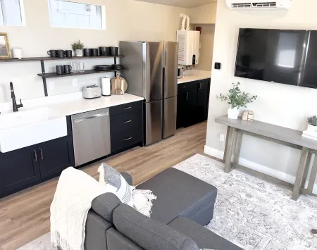 Cozy Riverfront cabin in Lux RV Resort w/ beautiful views in lovely South Weber