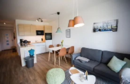 Modern, bright apartment with terrace, directly behind the dike, in the North Sea resort Wremen