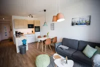 Modern, bright apartment with terrace, directly behind the dike, in the North Sea resort Wremen