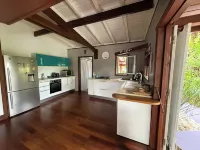 Wooden villa with private pool in a tropical garden 3 minutes from the beach