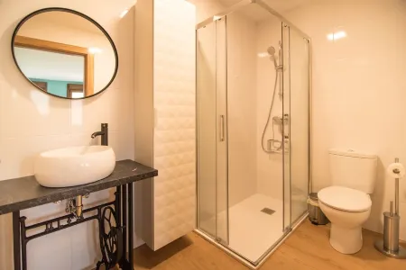 Rural apartment with sea views