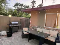 Boho-chic, Salt water, Poolside Firepit, Al-fresco dining