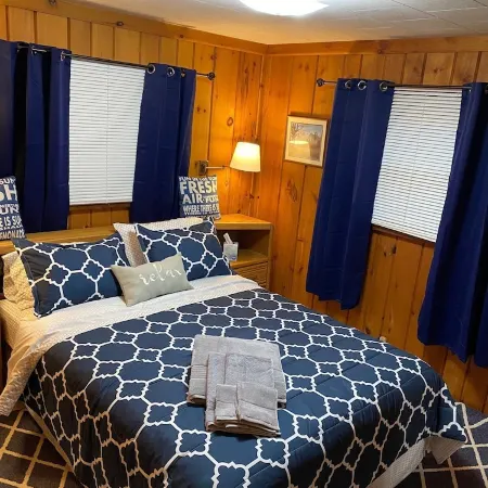 House is located on Lake Huron with a private beach