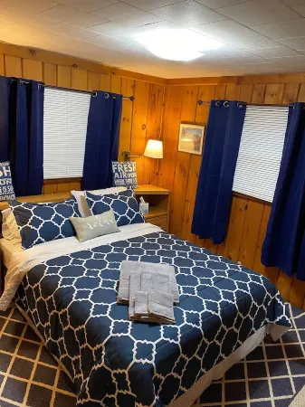 House is located on Lake Huron with a private beach