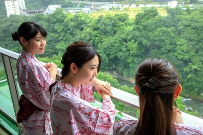 ホテルからの眺望 鬼怒川温泉 日光きぬ川ホテル三日月の写真