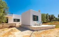Spacious pool villa with sweeping sea views in extensive olive grove