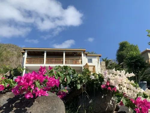 New Construction Oceanfront Home/Pool Private Walk To Beach Hotels in Virgin Gorda