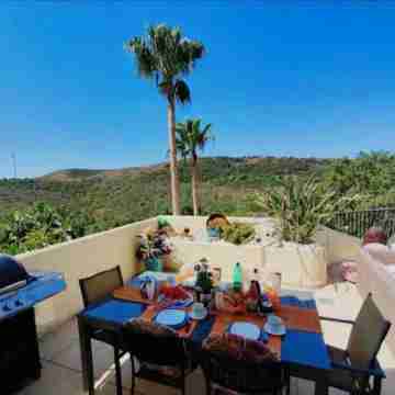 Front line golf San Roque old course apartment. Family and pet friendly Dining/Meeting Rooms