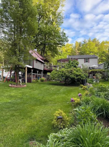 Tree house  lots birds  great location . ..... lots to do all summer long ......