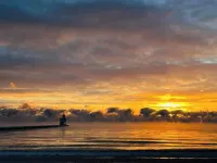 Beachfront home with beautiful view!  Spacious 4-bedroom in charming Kewaunee.