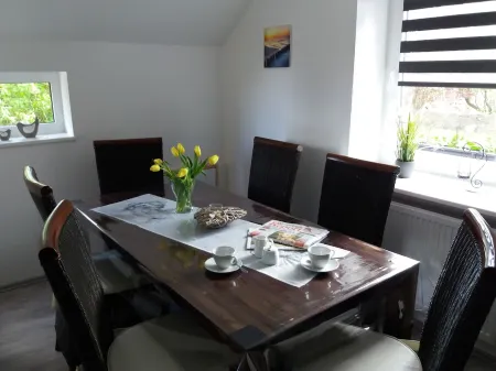 Vacation home Oll Tuun Rhauderfehn Leer Ostfriesland 6 pers. Fireplace infrared cabin Отели в г. Раудерфен