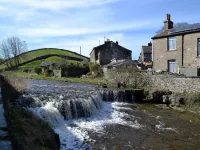 Cosy, traditional cottage overlooking waterfalls, Gayle, Hawes, Yorkshire Dales.
