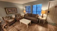 Freshly updated beachfront condo with stunning views.  Sleeps 4.  Onsite Pool.