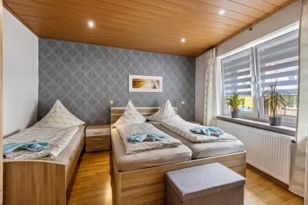 Modern vacation apartment with covered terrace