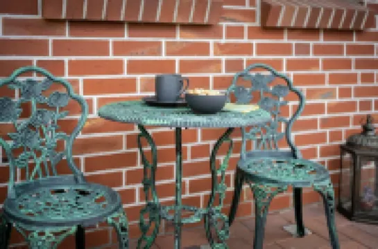 A treasure chest behind the dike at the harbor for two people