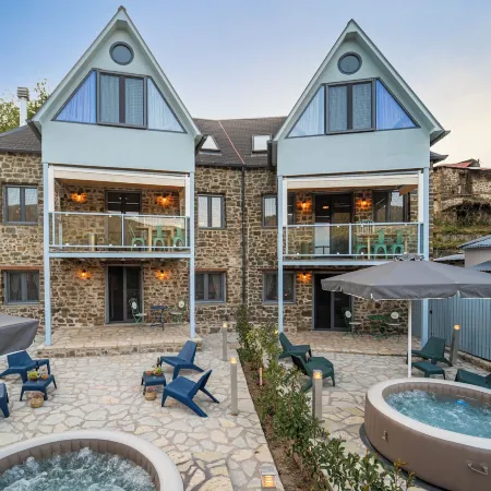 Dandy Villas Karpenisi Complex - Lux Chalets - Inflatable Pool-Hot Tub