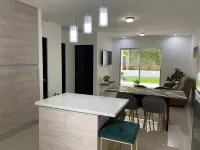 Modern, spacious y and private garden,