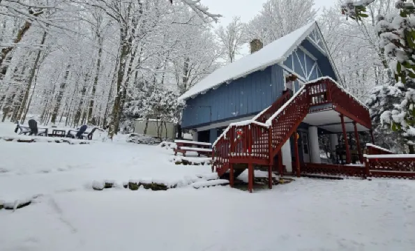 Blue Ridge Mountains Getaway Cabin • Skiing • Firepit • Outdoor Theater