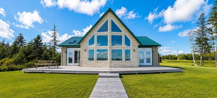 Oceanfront A-Frame Cottage | Stunning Bridge Views | Dog Friendly | Sleeps 8 Hotels in Prince County