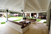 Las Terrenas : Front Beach and Garden Villa with Private Staff