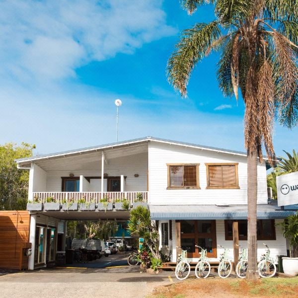 Relaxed coastal accommodation exterior near Brunswick Heads and Byron Bay